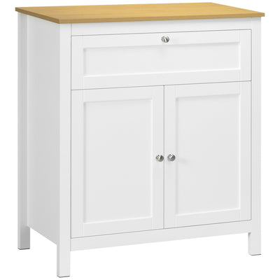 Sideboard Cabinet, Buffet Table with Drawer, Double Door Cupboard and Adjustable Shelf for Living Room