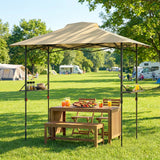5 x 8.5 ft Pop Up Grill Gazebo with 2 Shelves, UPF 50+ Outdoor Instant Canopy Portable Shelter with Carry Bag