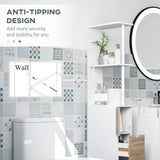 Tall Bathroom Storage Cabinet, Narrow Bathroom Cabinet with Drawers and Open Shelves for Small Spaces