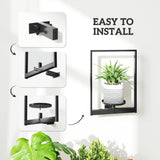 3 Pack Wall Planters for Indoor Plants, Wall-Mounted Metal Plant Stand Shelves, Picture Frame Wall Decor Hanger
