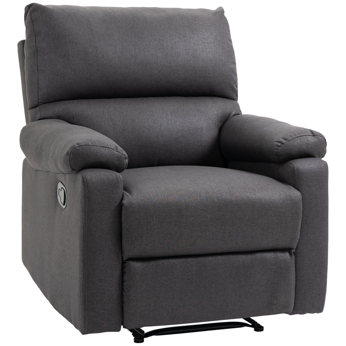 Recliner Chair, Manual Reclining Chair with Footrest, Padded Seat for Living Room