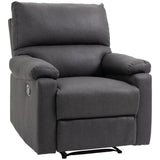Recliner Chair, Manual Reclining Chair with Footrest, Padded Seat for Living Room