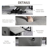 Electric Lift Recliner Chair Rising Power Chaise Lounge Fabric Sofa with Remote Control & Side Pocket for Living Room