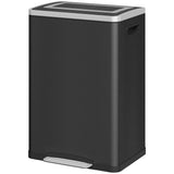 Poubelle en acier inoxydable 2x5,3 gal (2x20 L) avec couvercle à fermeture douce et seaux intérieurs amovibles