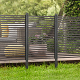 Clôture de jardin en métal piquets pour sol dur et mou, 5 ft(H) clôture d'extérieur avec pieds