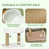 Cat Tower Condo for Indoor Cats, Small Cat Tree with Jute Scratching Posts