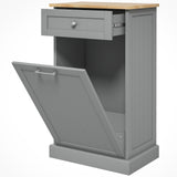 Kitchen Tilt Out Trash Bin Cabinet, Trash Can Holder with Drawer