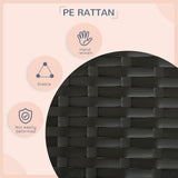 Rattan Dog House with Canopy, Wicker Dog Bed with Water-Resistant Cushion, for Small and Medium Breeds