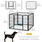 Metal Pet Playpen with Gate Indoor Outdoor for Small Animal