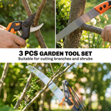 2-In-1 Manual Pole Saw, Secateurs with Safety Lock, 6.5ft Aluminium Telescopic Pole Pruner