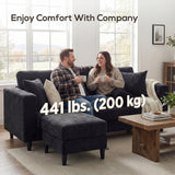 Sectional Sofa, Wooden Legs