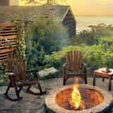 Chaise Berçante Extérieure, Chaise Adirondack Extérieure Bois Dossier Haut, Siège à Lattes