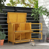 Wood Rabbit Hutch with 2 Large Main House