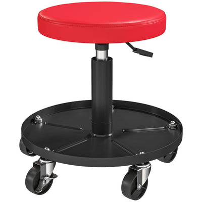 Rolling Garage Stool, 300 LBS Capacity Padded Mechanic Stool with 2.5