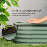 5 x 2 x 1.5 FT Galvanized Steel Raised Garden Bed, Metal Garden Bed Planter Box with Safety Edging