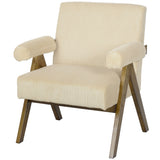 Corduroy Accent Chair Armchair with Wide Seat and Soft Padded Armrests for Reading