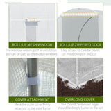 14.6x6.6x6.6ft Walk-in Tunnel Greenhouse Portable Garden Plant Growing Warm House with Door and Ventilation Window