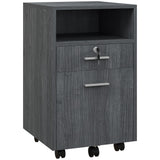 Small Filing Cabinet with 2 Drawers, Lockable Home Office Storage Cabinets on Wheels for A4, Letter Size