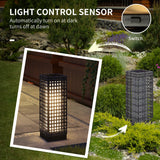 Wicker Solar Outdoor Lamp