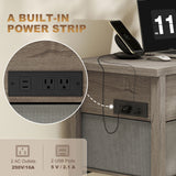 Lift Top Coffee Table, Center Table with 3 Hidden Compartments, 2 Fabric Drawers