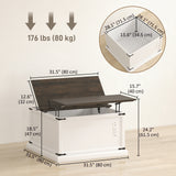 Lift Top Coffee Table with Charging Station, Square Farmhouse Center Table with Hidden Storage