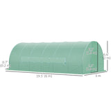 20x10x6.6ft Heavy Duty Outdoor Walk-in Tunnel Greenhouse Portable Garden Planting Warm House with PE Cover
