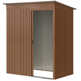 5.2' x 3.5' Outdoor Storage Shed, Easy to Assemble Metal Garden Shed