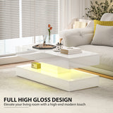 Table basse avec éclairage LED ajustable