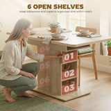 Extendable Dining Table for 4-6 People, 43.3