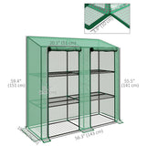 Portable Mini Greenhouse Green House with 3 Tier Shelves