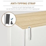 Storage Cabinet with Doors, Cupboard Organization with 2 Adjustable Shelves