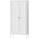 Armoire de Rangement de Bureau, Classeur Verrouillable avec 3 Étagères Réglables et 2 Portes pour Bureau à Domicile