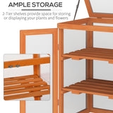 Wooden 2 Tier Cold Frame Greenhouse Polycarbonate Plant Grow House Portable Garden