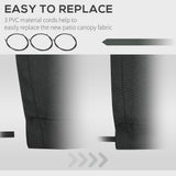 10' x 8' Retractable Awning Fabric Replacement Outdoor Sunshade Canopy Awning Cover