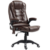 Reclining Massage Office Chair, Executive Office Chair with High Back, Swivel Wheels