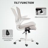 Ergonomic Mesh Office Chair with 4D Lumbar Support, Swivel Desk Chair with Flip-up Armrests, Tilt Function