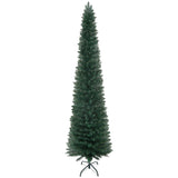 6FT Artificial Christmas Tree Xmas Pencil Tree Holiday Home Indoor Decoration with Foldable Black Stand for Party
