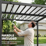 9.5 x 10 ft Louvered Pergola with PC Roof