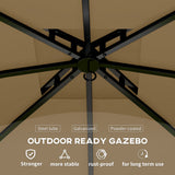 11' x 11' Outdoor Gazebo, Galvanised Steel Frame