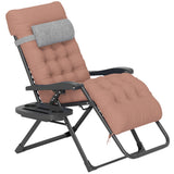 Padded Folding Recliner Chair, Adjustable Backrest