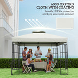 10' x 10' Gazebo Canopy Replacement Cover, 2-Tier Garden Gazebo Roof Replacement