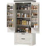 Farmhouse Kitchen Pantry Storage Cabinet, 64