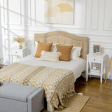 Side Table Set of 2, End Tables with Drawer and Bottom Shelf, 2-tier Nightstand for Bedroom