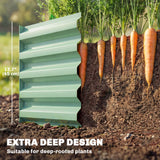 8'x2.6'x1.5' Galvanized Raised Bed, Large Elevated Planter Box for Growing Flowers