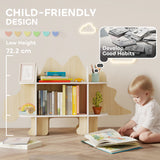 Dinosaur Themed Kids Bookshelf, 2 Tier Kids Bookcase