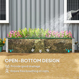 6' x 1.5' x 1.3' Galvanized Raised Garden Bed, Elevated Large Metal Planter Box w/ Install Gloves