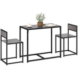 Ensemble Table et Chaises de Salle à Manger, Style Industriel, pour 2 Personnes, pour Petits Espaces