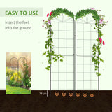 2 Pcs Garden Trellis for Climbing Plants, Outdoor Metal Trellis Plant Support Trellises for Patio