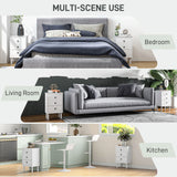 Set of Two Three-Drawer Modern Bedside Tables for Bedroom