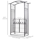 Outdoor Metal Trellis Garden Arch Arbor w/ Lucky Leaf Clover Gate for Ceremony Wedding Party Garden Lawn